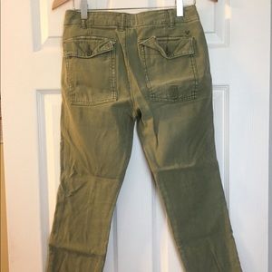 Army green skinny jeans